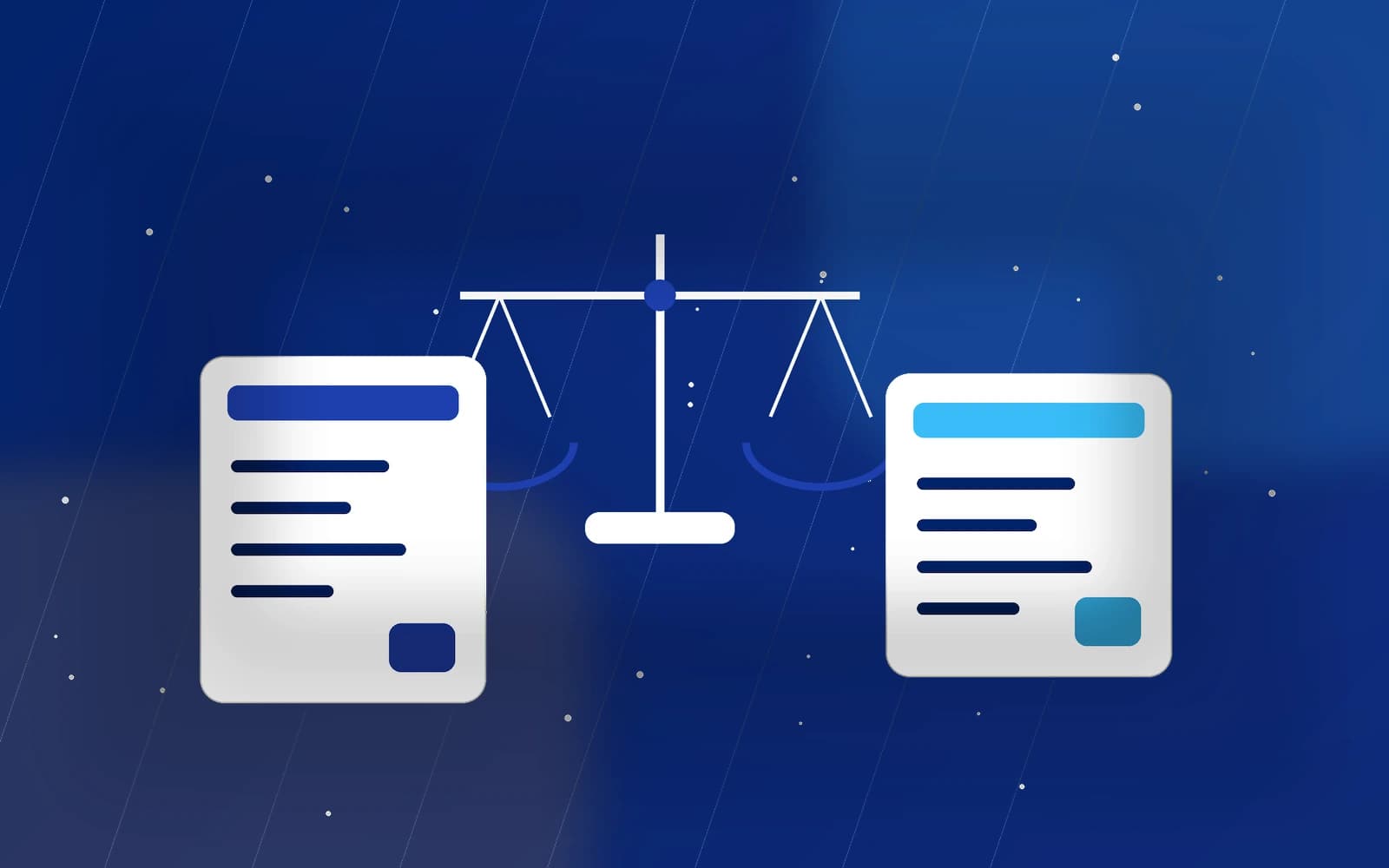 Blue Aphamea visual showing legal translation documents and scales