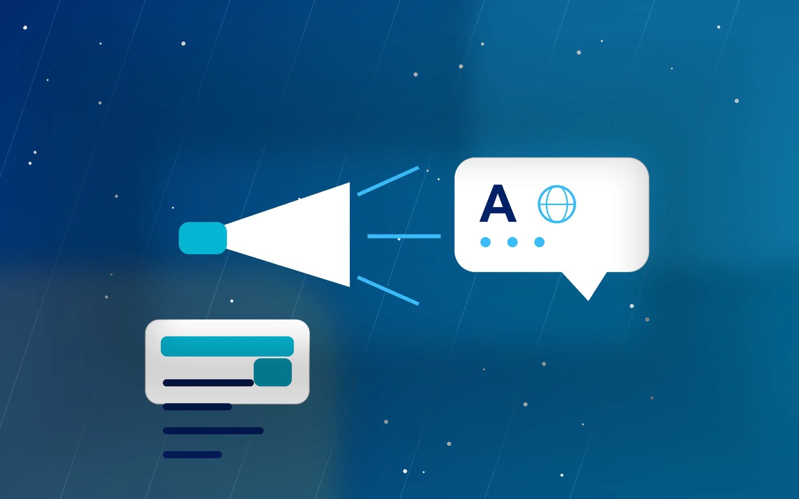 Blue Aphamea visual showing public relations messaging